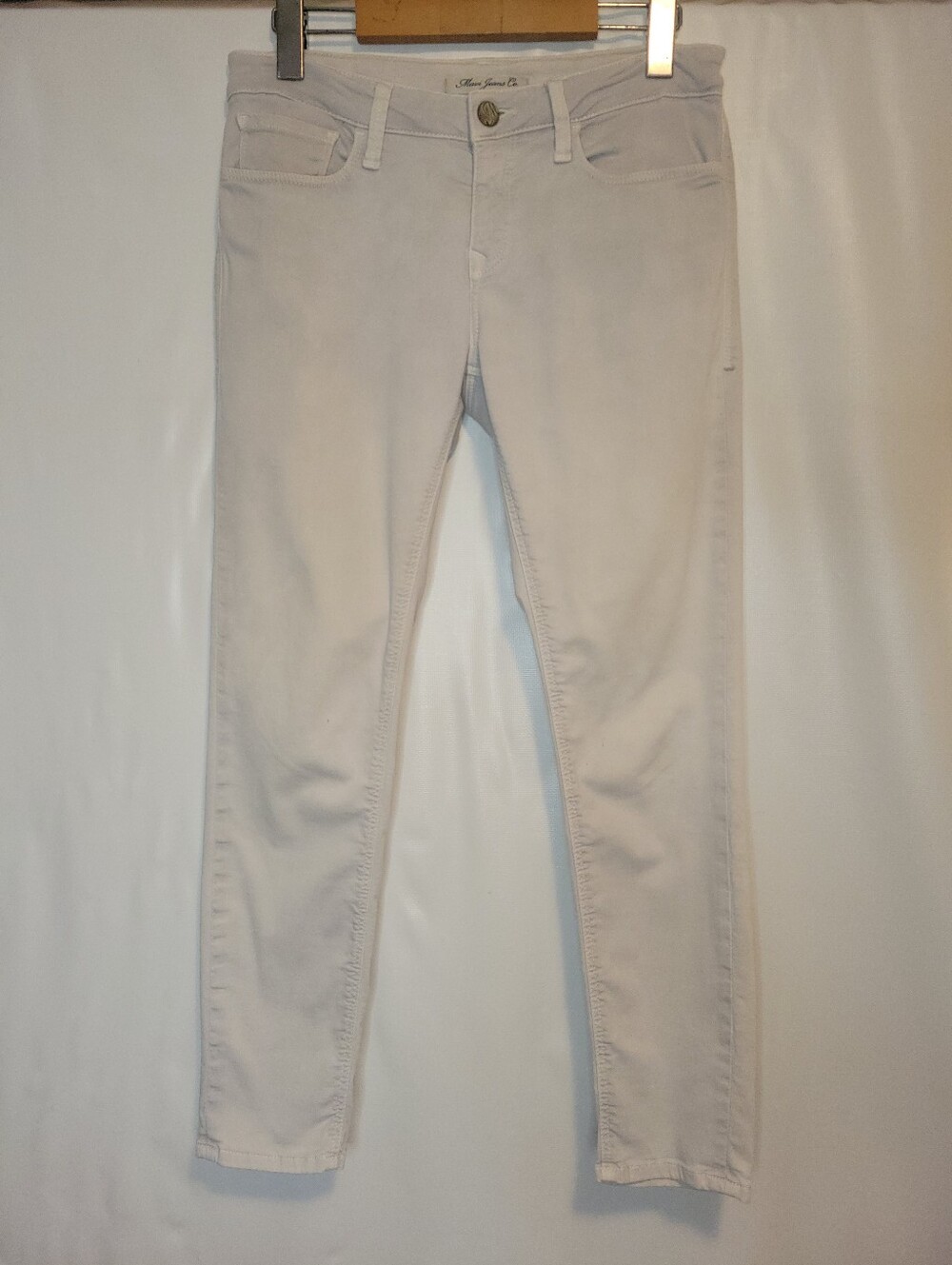 Mavi Alexa Ankle Mid Rise Skinny Super Soft White Jeans